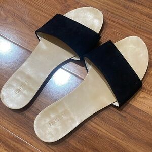 Forever 21 faux suade slides